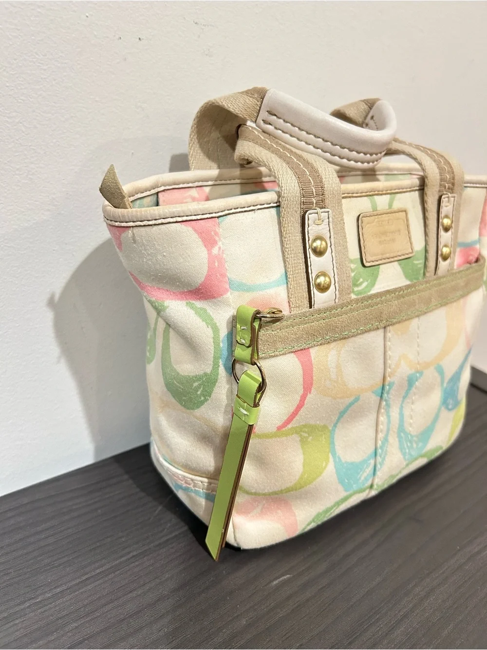 Coach Vintage Hampton Signature Scribble Mini Tote Bag GUC